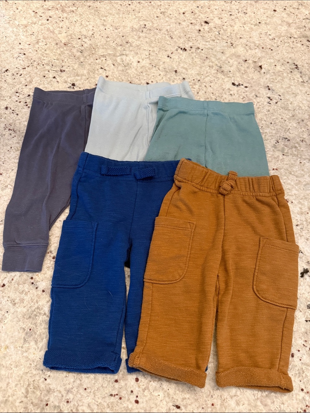 cloud island Knit Jogger Set - Navy, Light Blue, Teal, Royal Blue & Mustard